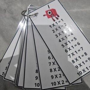 Numberblocks times tables flash cards